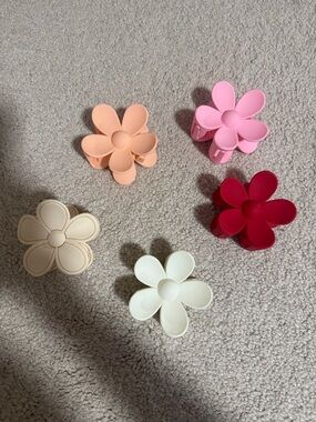 Flower claw clips set